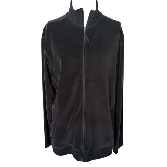 Daniel Buchler- Buttery Soft Black Velour Jacket - XXL - Picture 1 of 8
